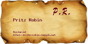 Pritz Robin névjegykártya